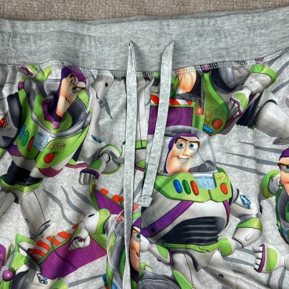 Disney Pixar Toy Story Buzz Lightyear Sleep Pants Unisex XL Gray Graphic Print